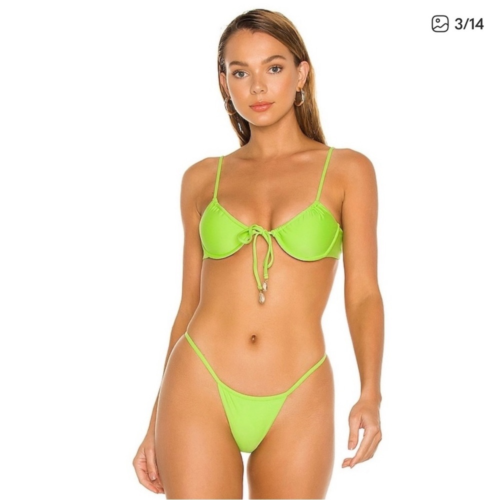 Camila Coelho Franny Lime Green Bikini Bottoms